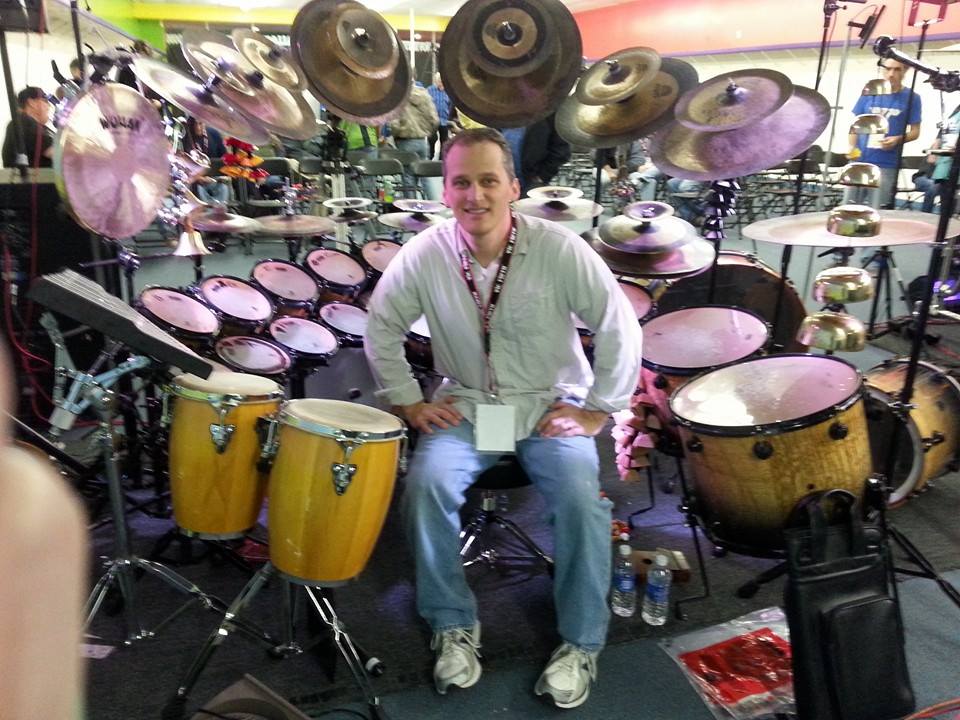 Rich In Front Of Terry Bozzio's Kit