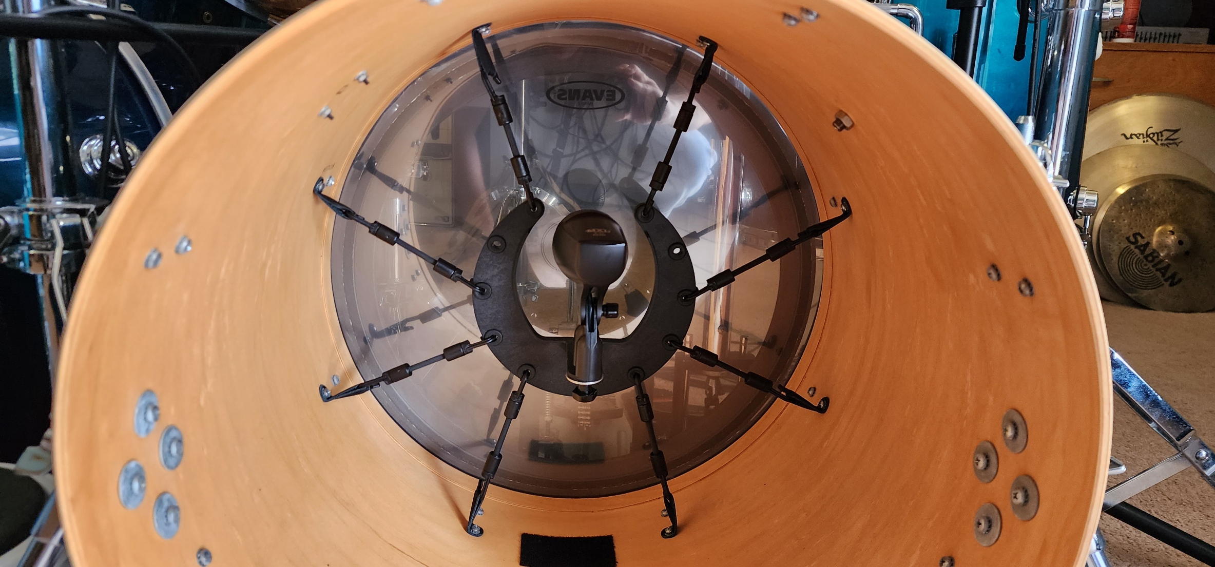 Kelly Shu Composite Left Bass Drum with MXL A-55 Kick Mic